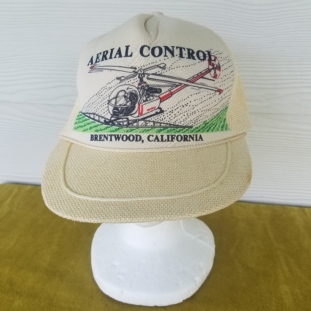 Vintage Mohr's Snapback Woven Straw Hat Aerial Control Brentwood,California